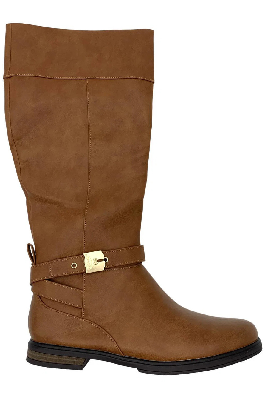 Dr. Scholl's Women's Medium Calf Hello Rider Riding Boot Honey Brown - Medium